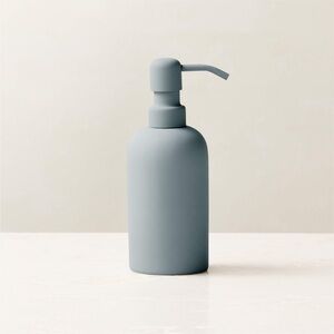 🔥 LAST ONE! CB2 8oz Rubber-Coated Blue Soap Pump